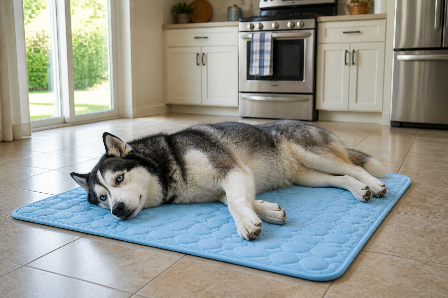 The husky or double-coat that's miserable all summer