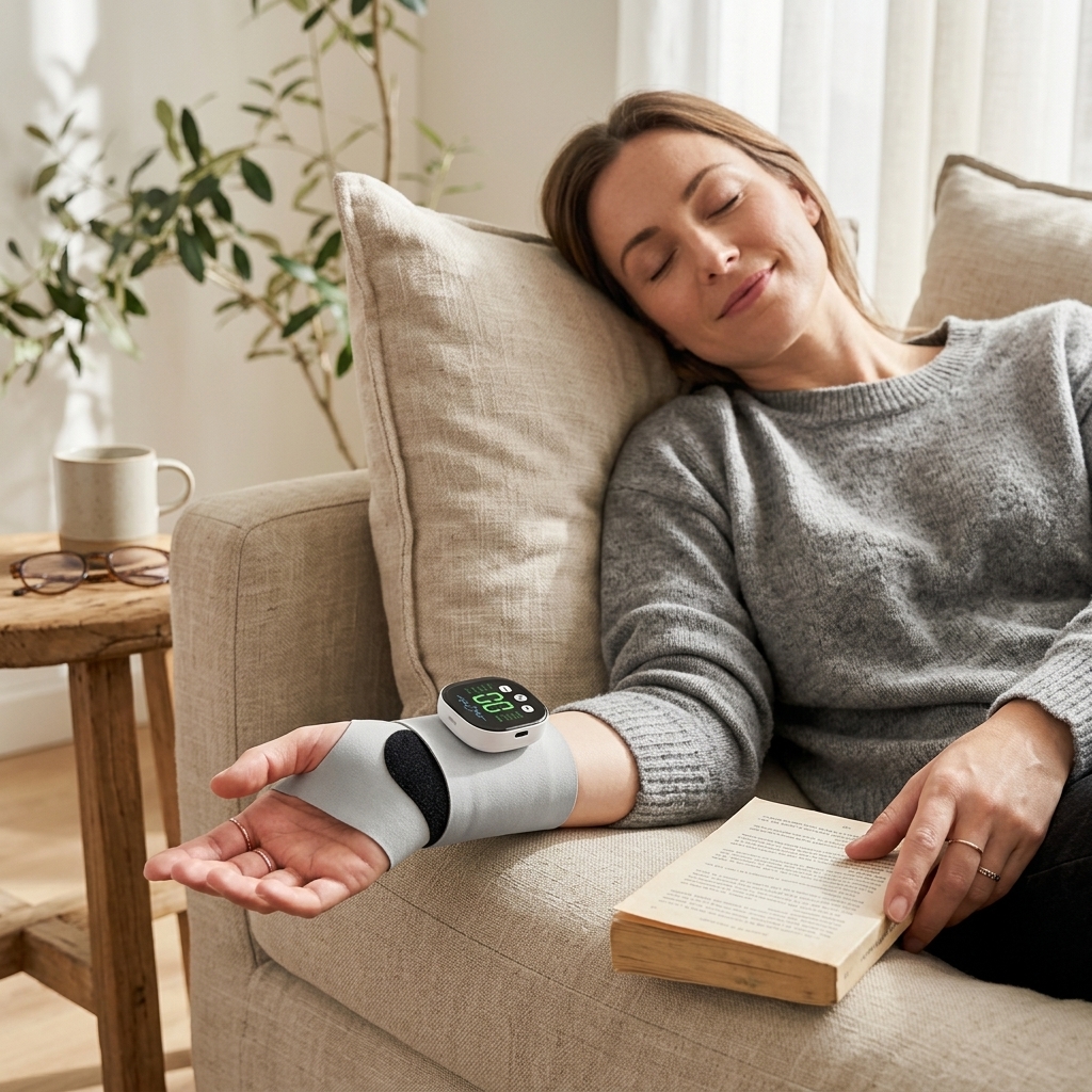 Person relaxed after a session