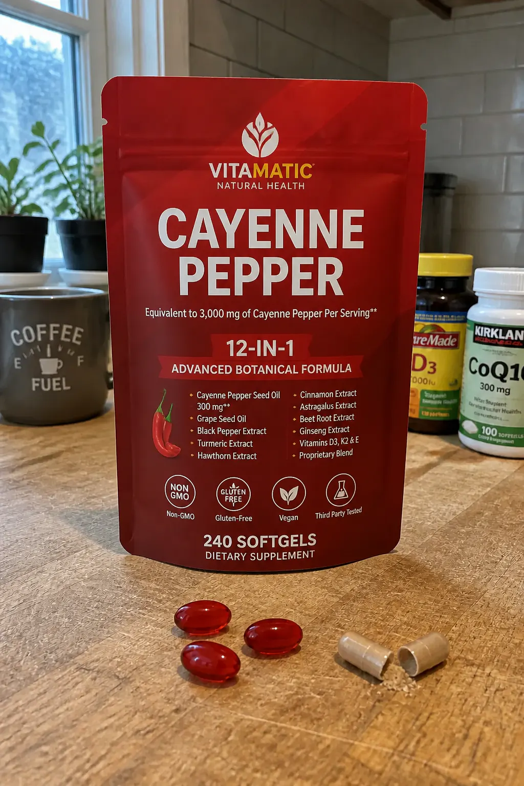 Ventra pouch and softgels