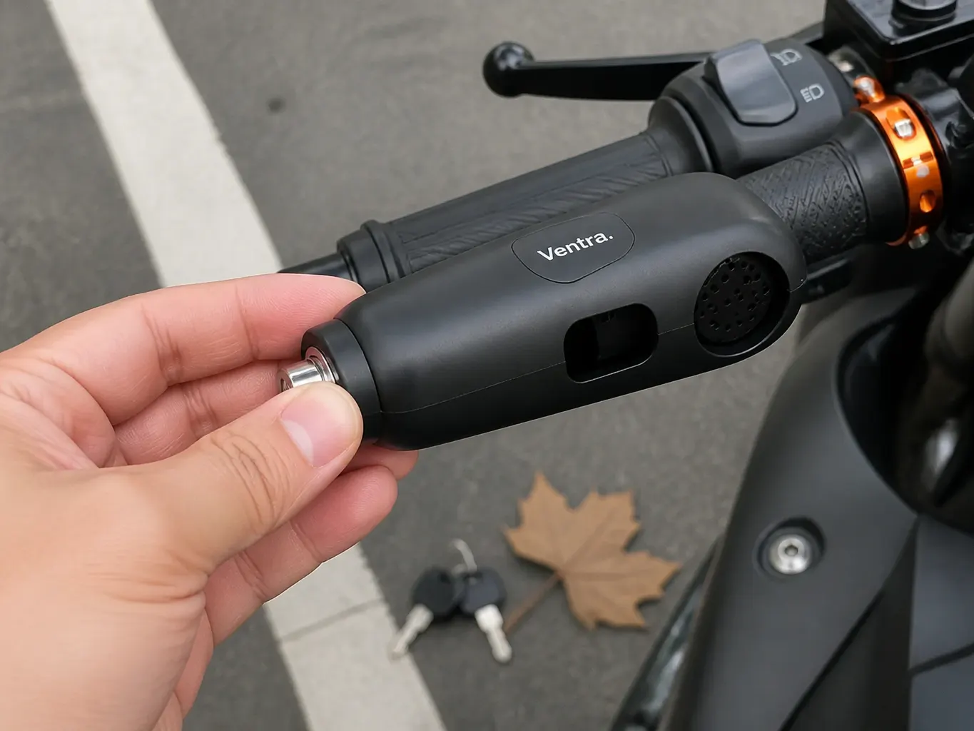 Key locking and arming the Ventra alarm