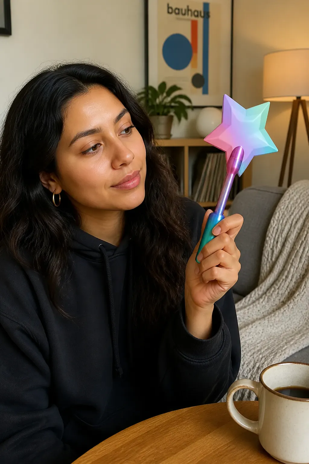 Pink and blue gradient wand