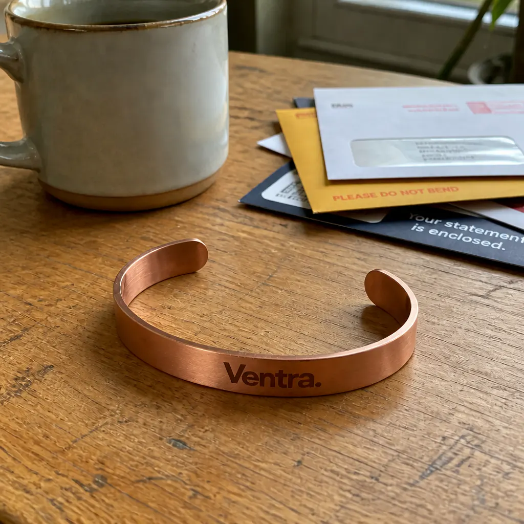 Solid pure copper open cuff bracelet
