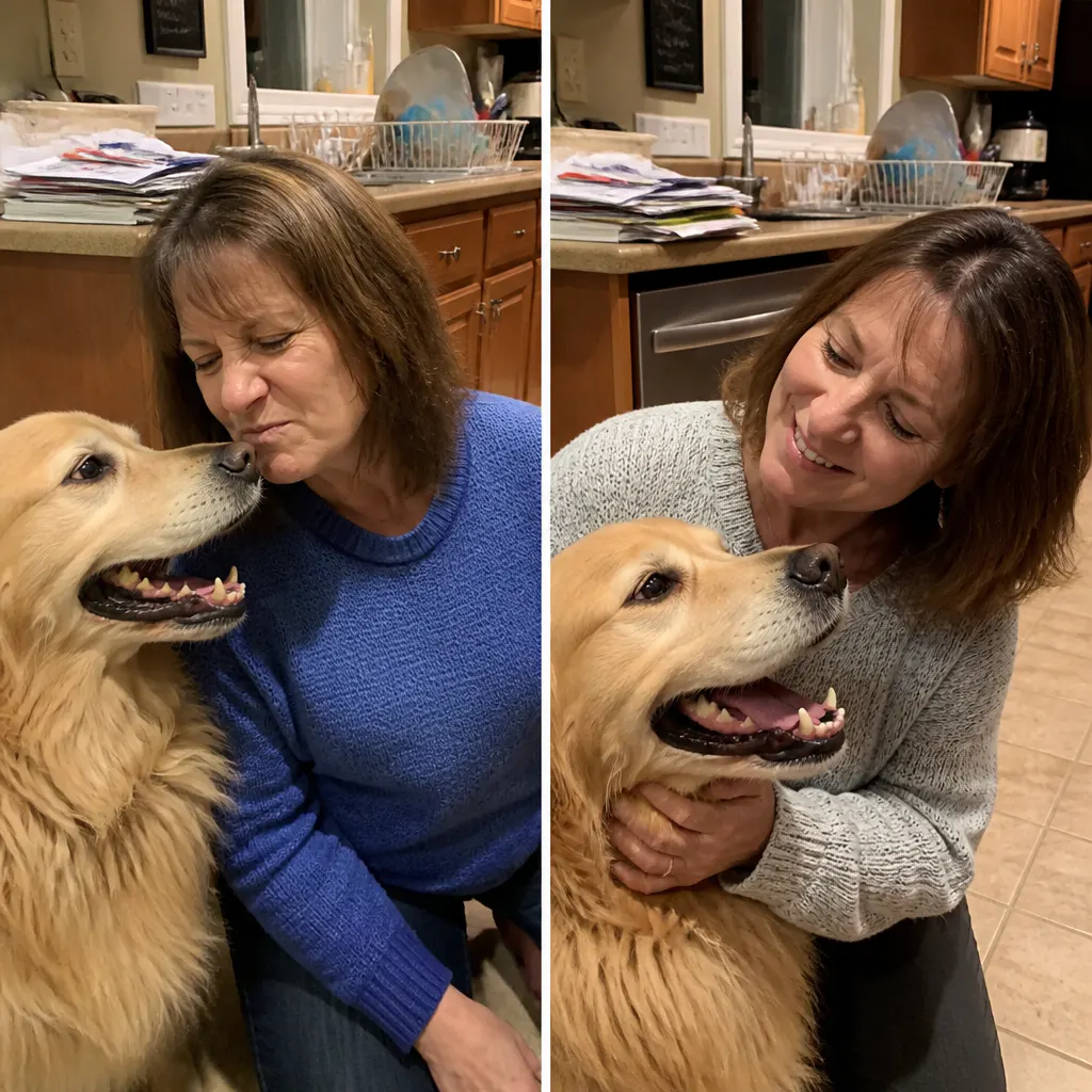 Before and after of a pet's teeth over After 8 weeks