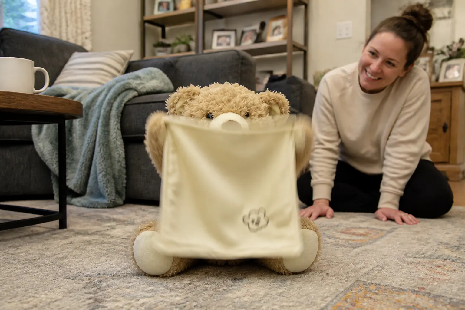 The arms lift the blanket