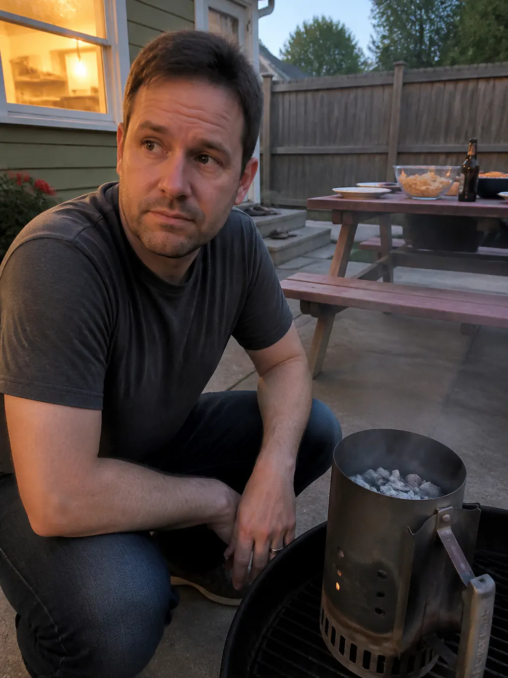 Waiting on slow charcoal