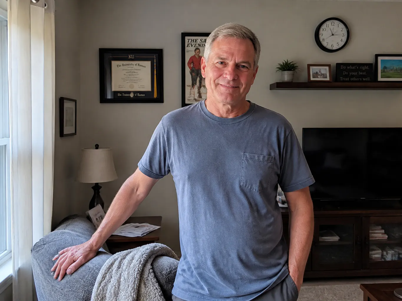 Person feeling steadier and more comfortable over weeks