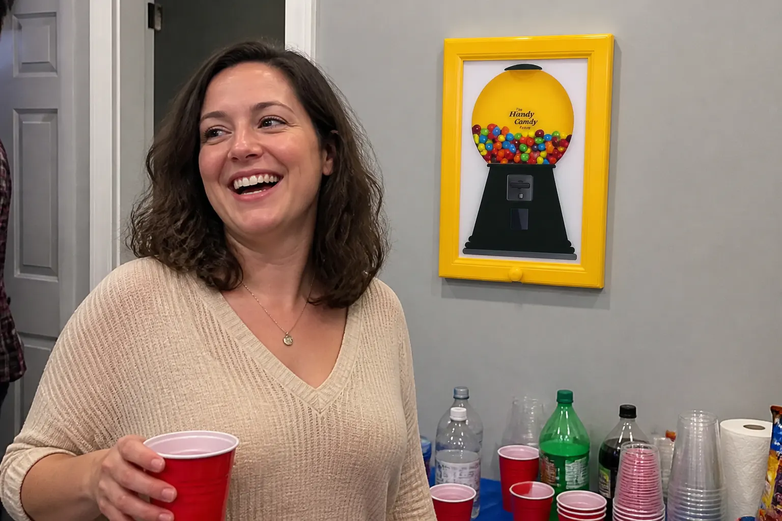 Candy frame at a party