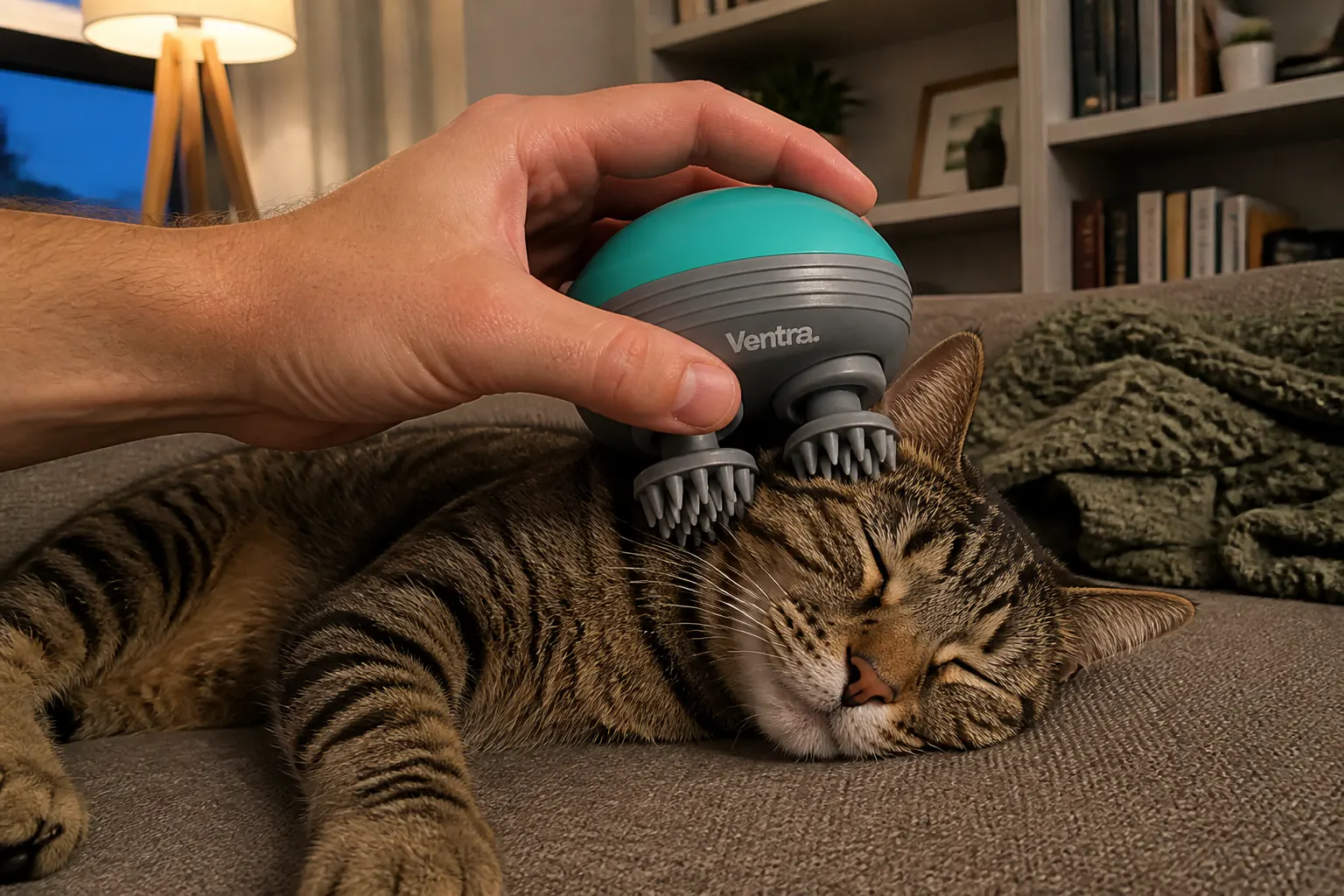 Lower the soft heads onto her head
