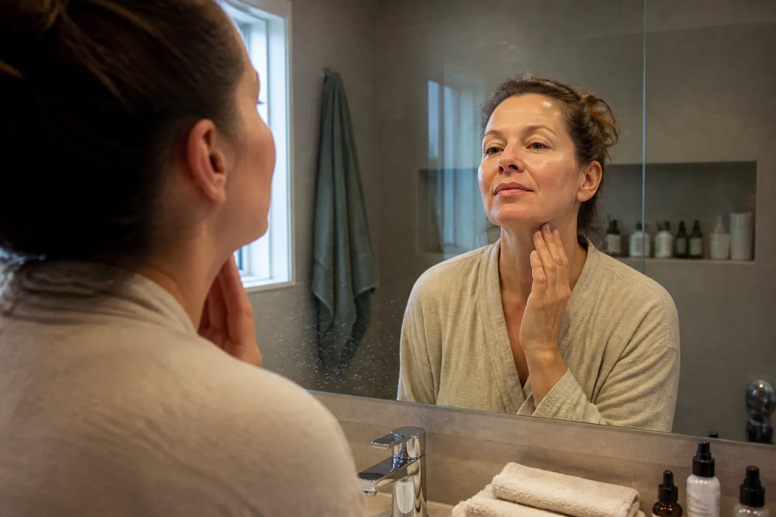 Calm, hydrated skin after using the balm