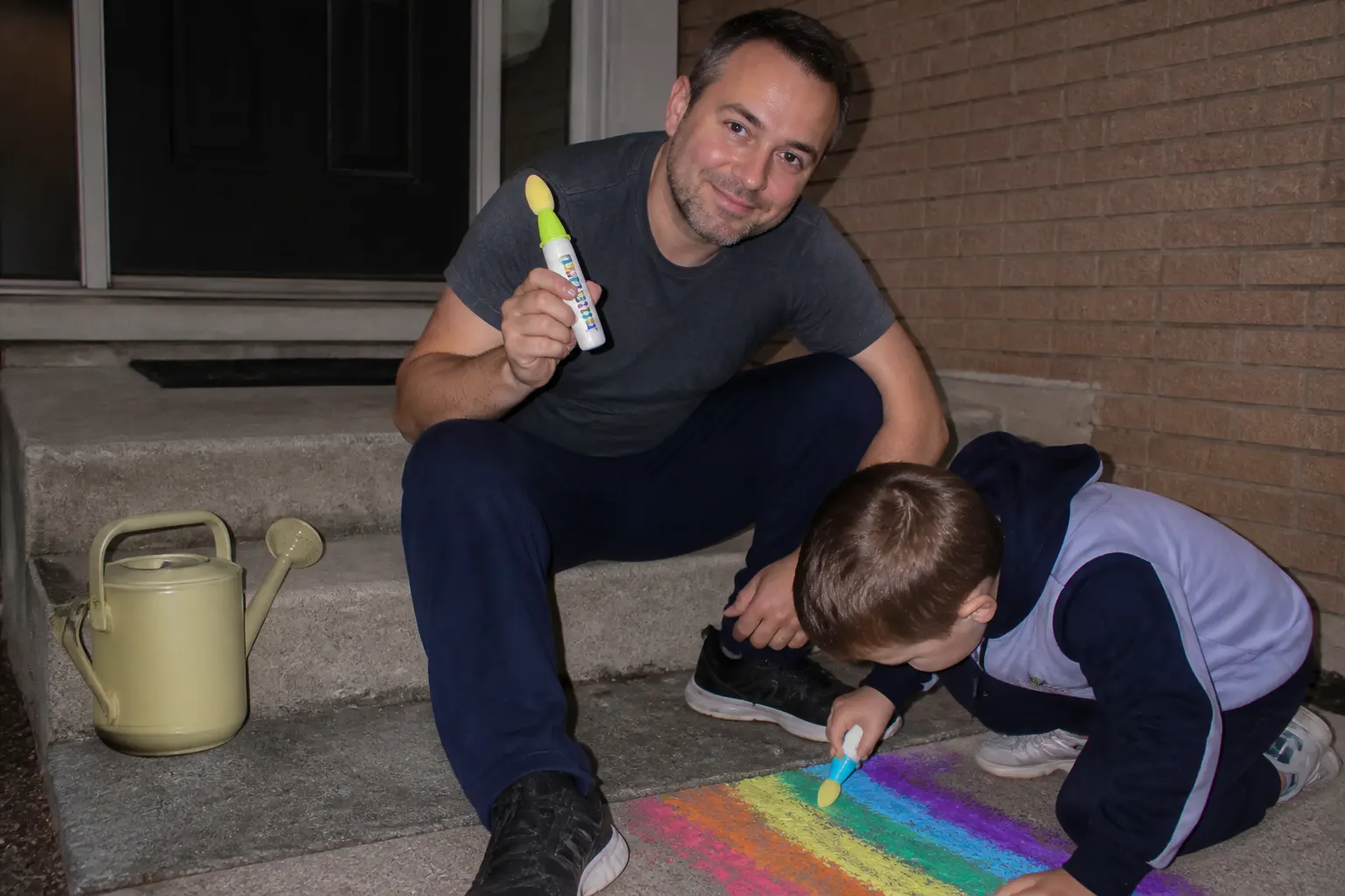 Marcus L. - child using Ventra ChalkBrush