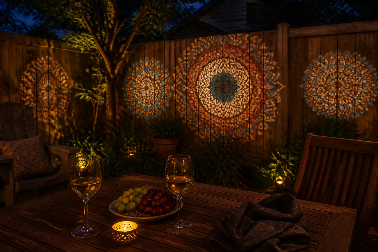 The mandala glow lasting through a full evening