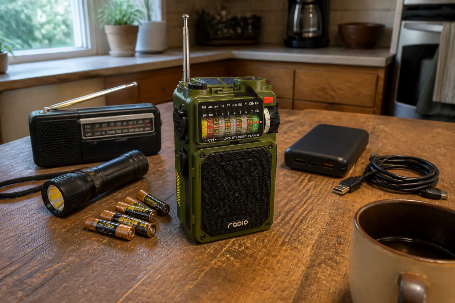 Ventra R11 emergency radio held in one hand
