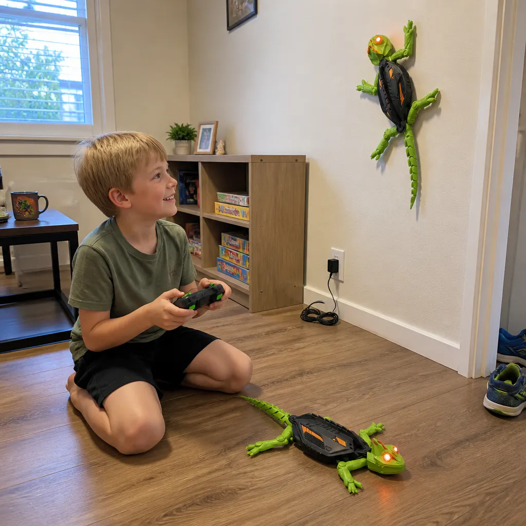Gecko robot transitioning from floor to smooth wall