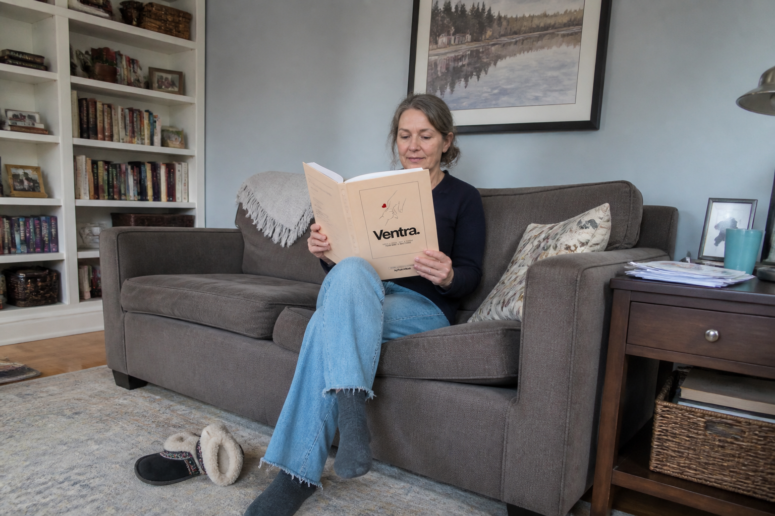 Danielle K. using the book