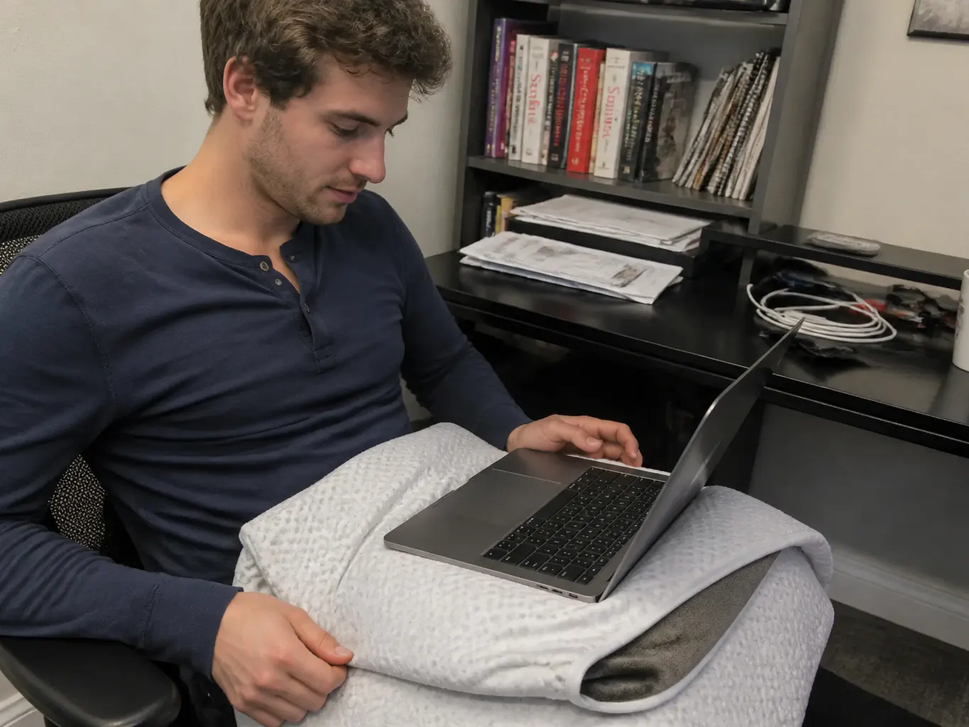 Ventra blanket draped on a couch