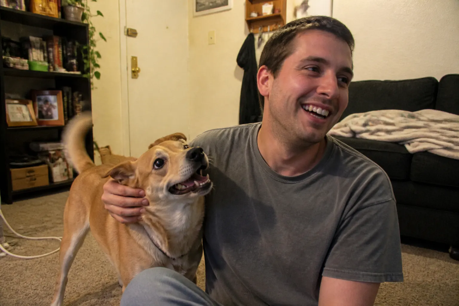 Tom B.'s pet using the trimmer