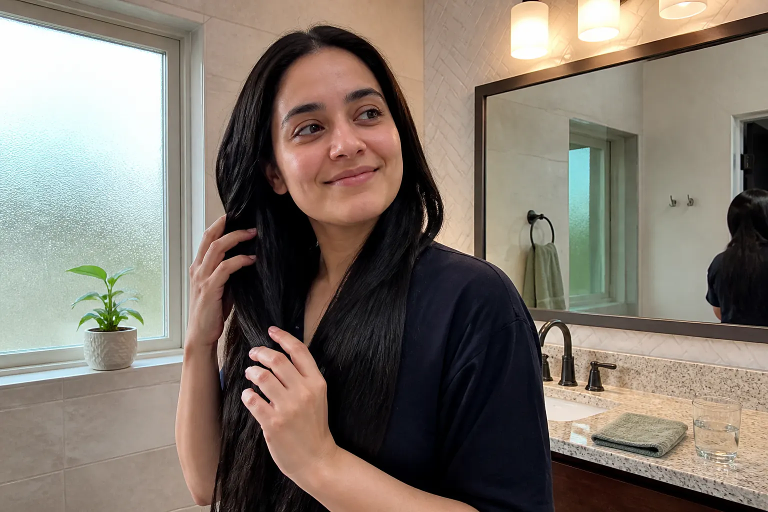 Clean root-line application with dry hands