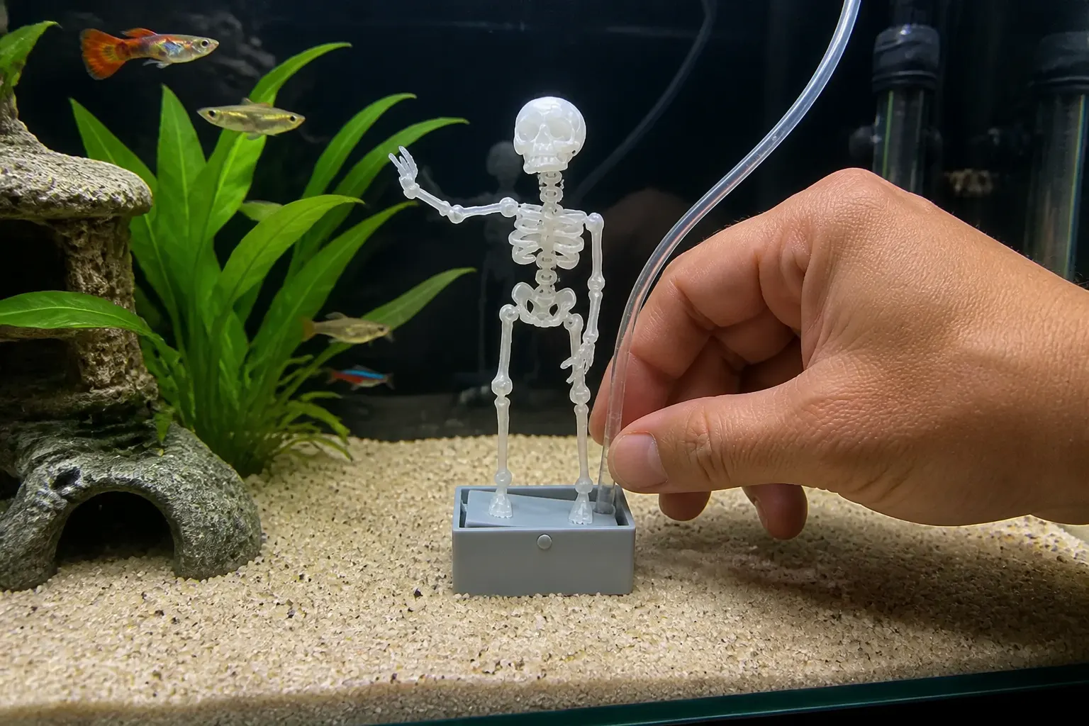 Connect the nozzle to any air pump
