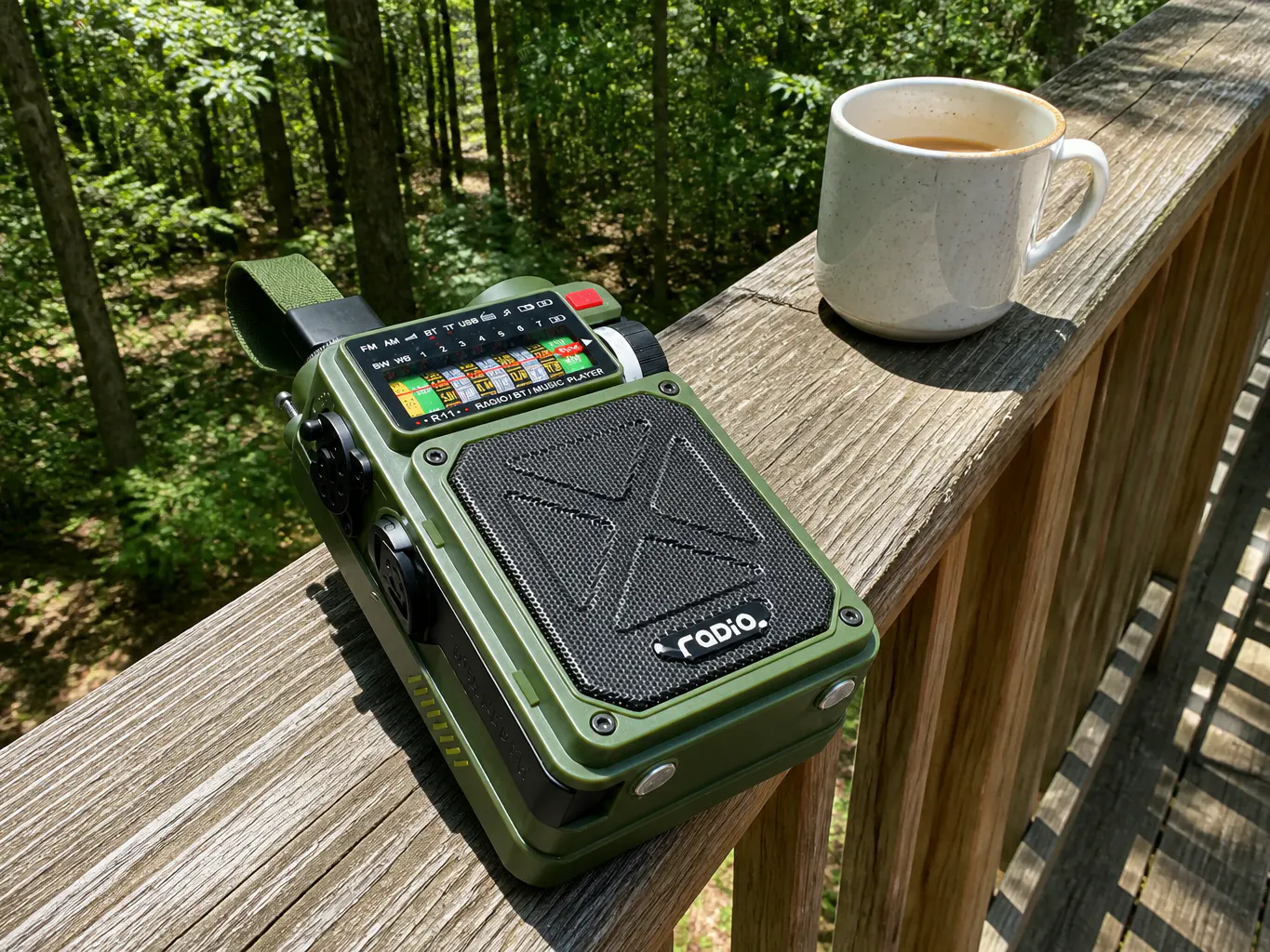 Radio solar panel charging in daylight