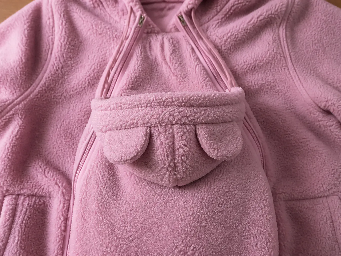 Extreme close-up of the plush fleece pile