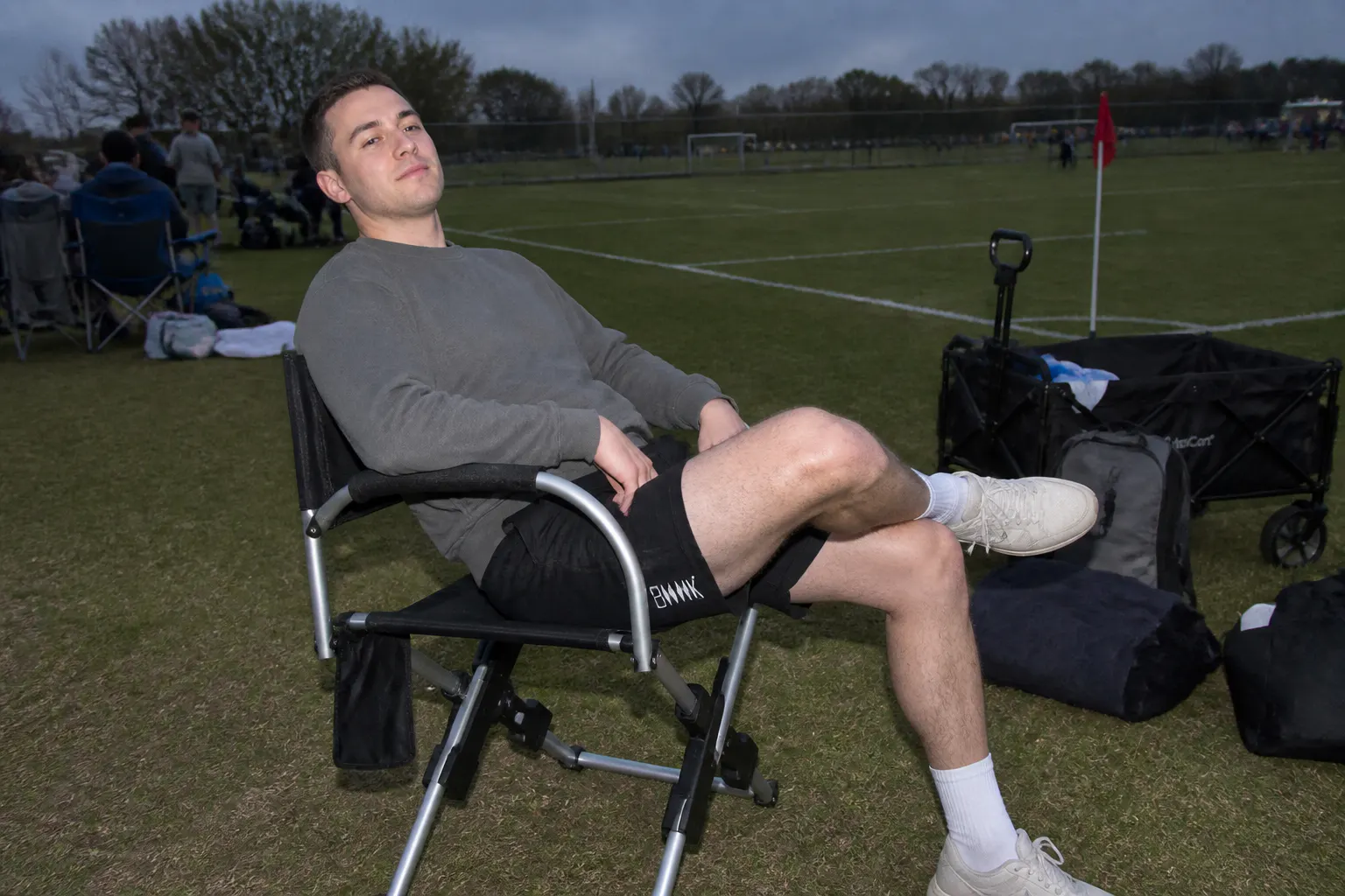 Derek K.'s chair outdoors