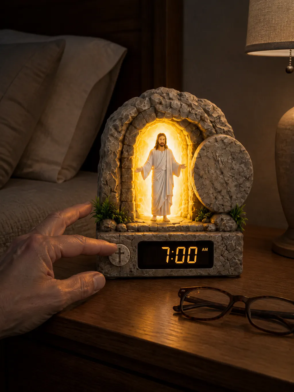 On the master nightstand