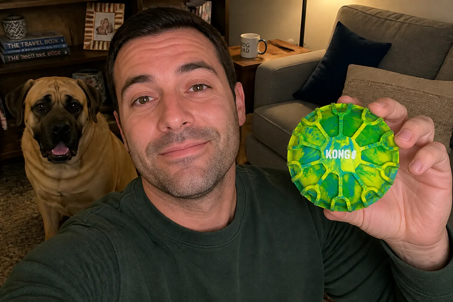 English Mastiff carrying the KONG ball