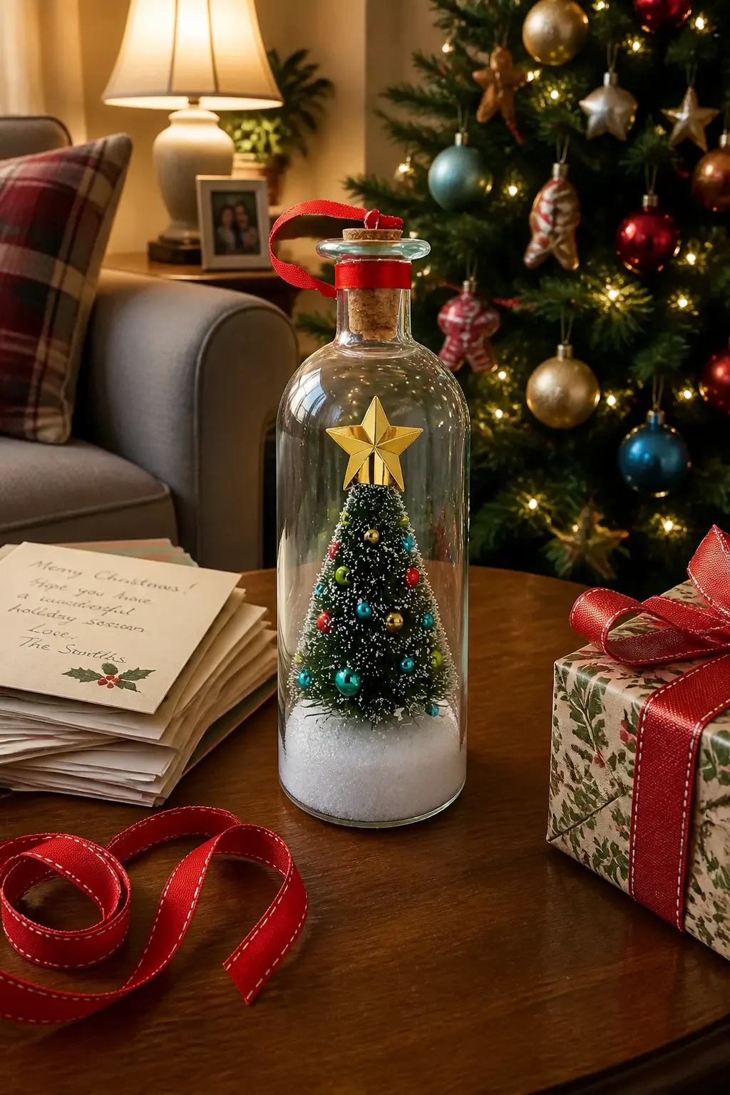 The glass keepsake held in hand