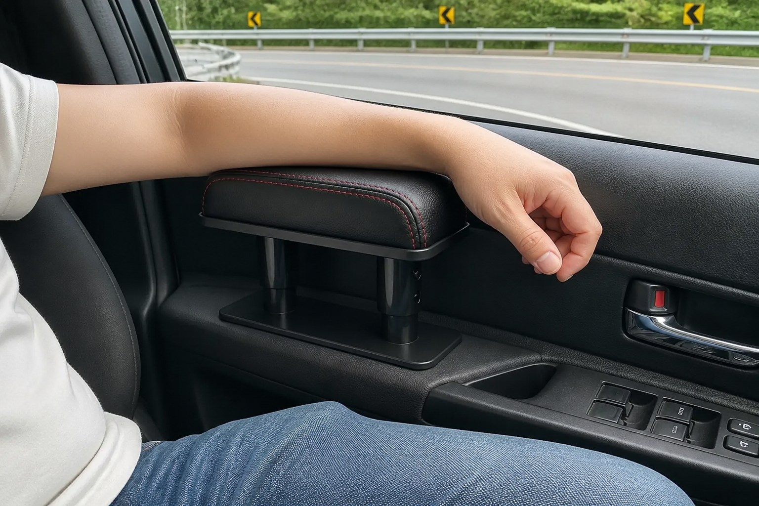 Supportive padded top of the Ventra armrest