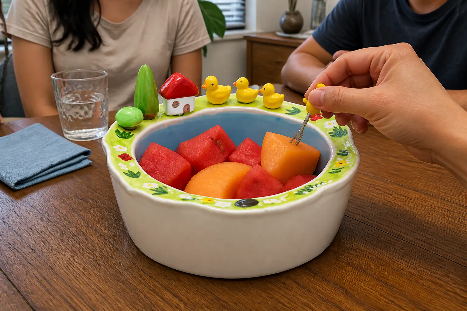 The fruit centerpiece guests notice
