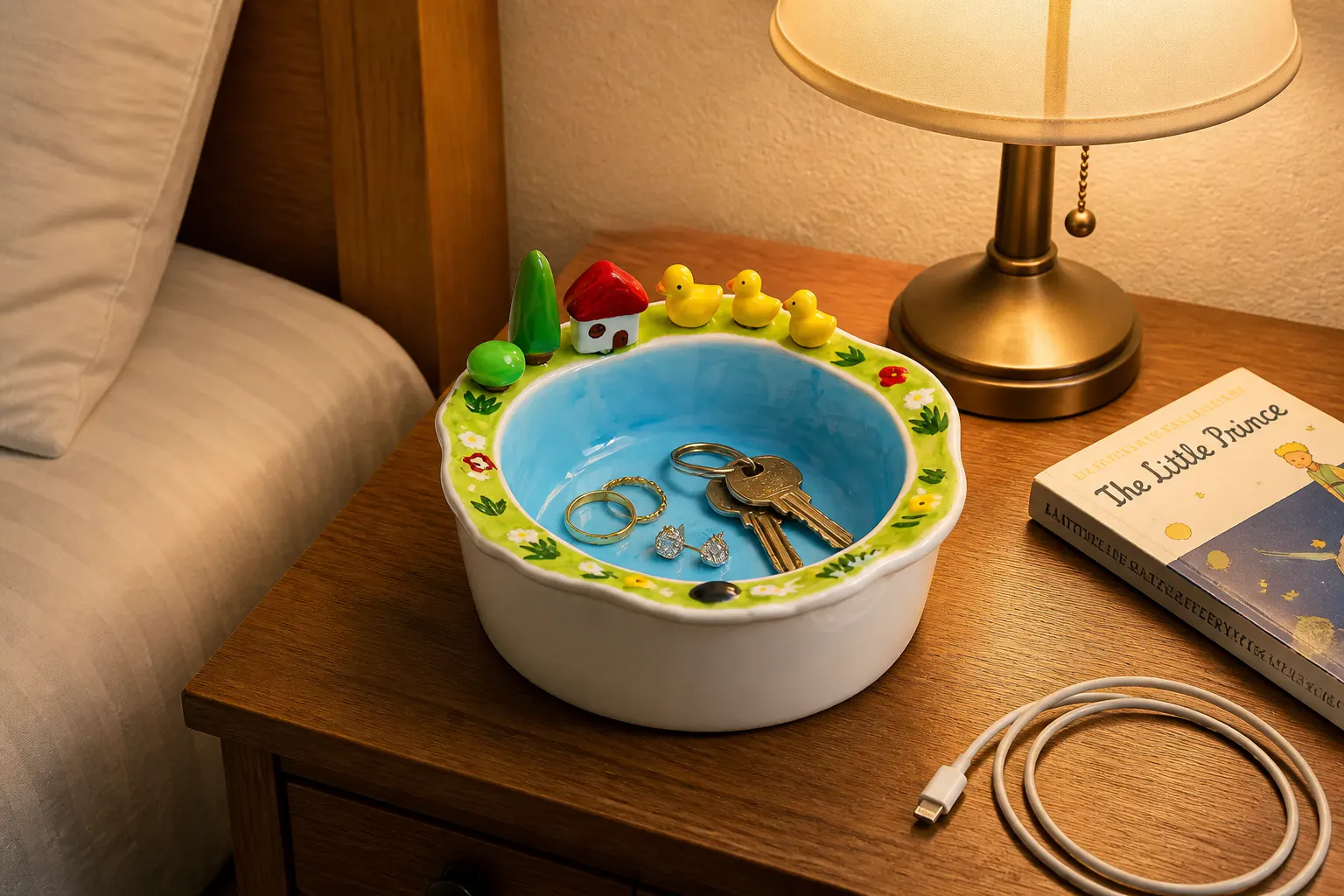 A catch-all jewelry dish