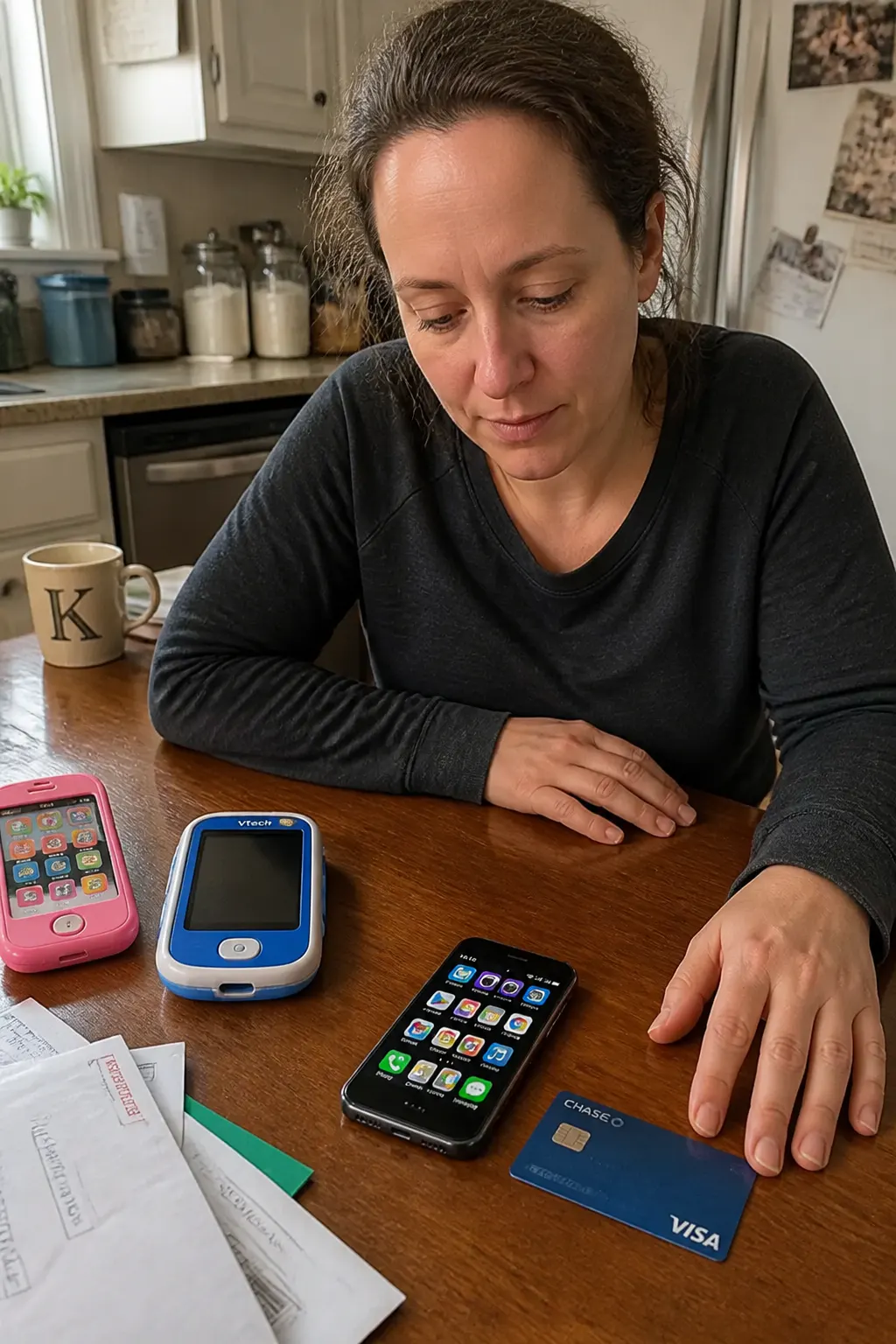 Parent deciding on the right gift phone