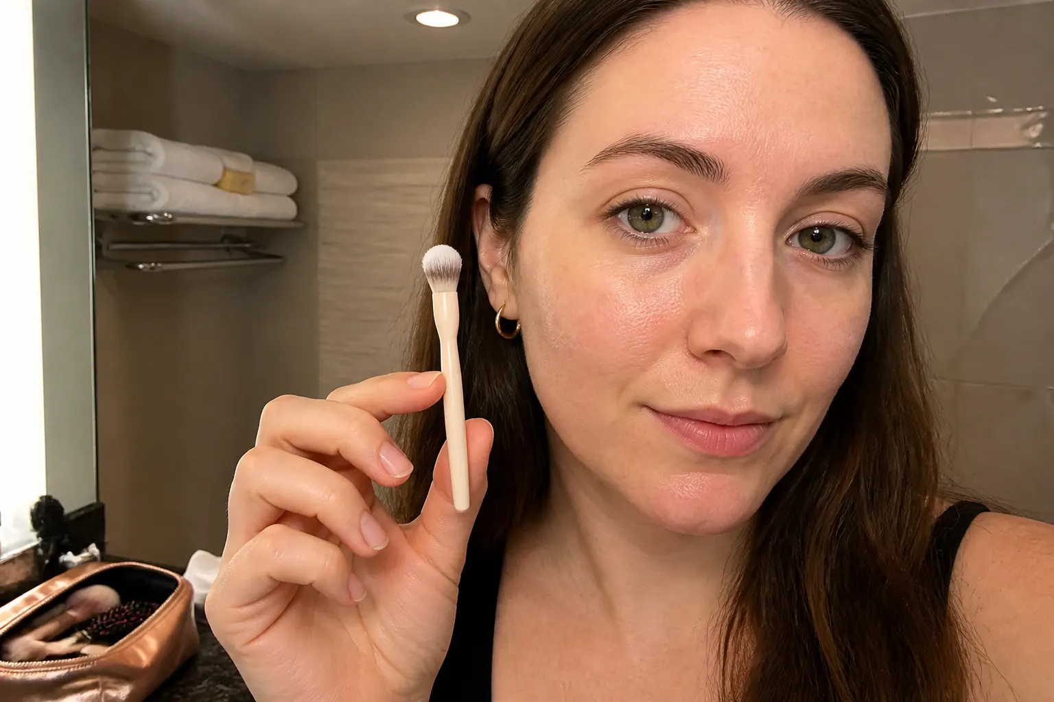 Blending brush softening an edge