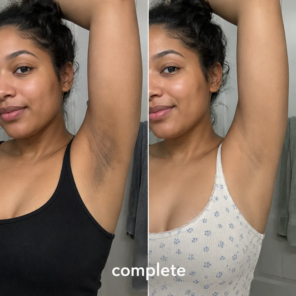 Before and after - Maya R., Underarm