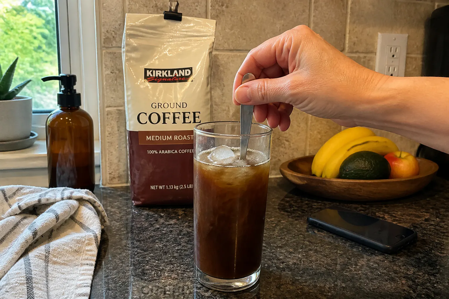 Ventra dissolving clear in black coffee, no clumps