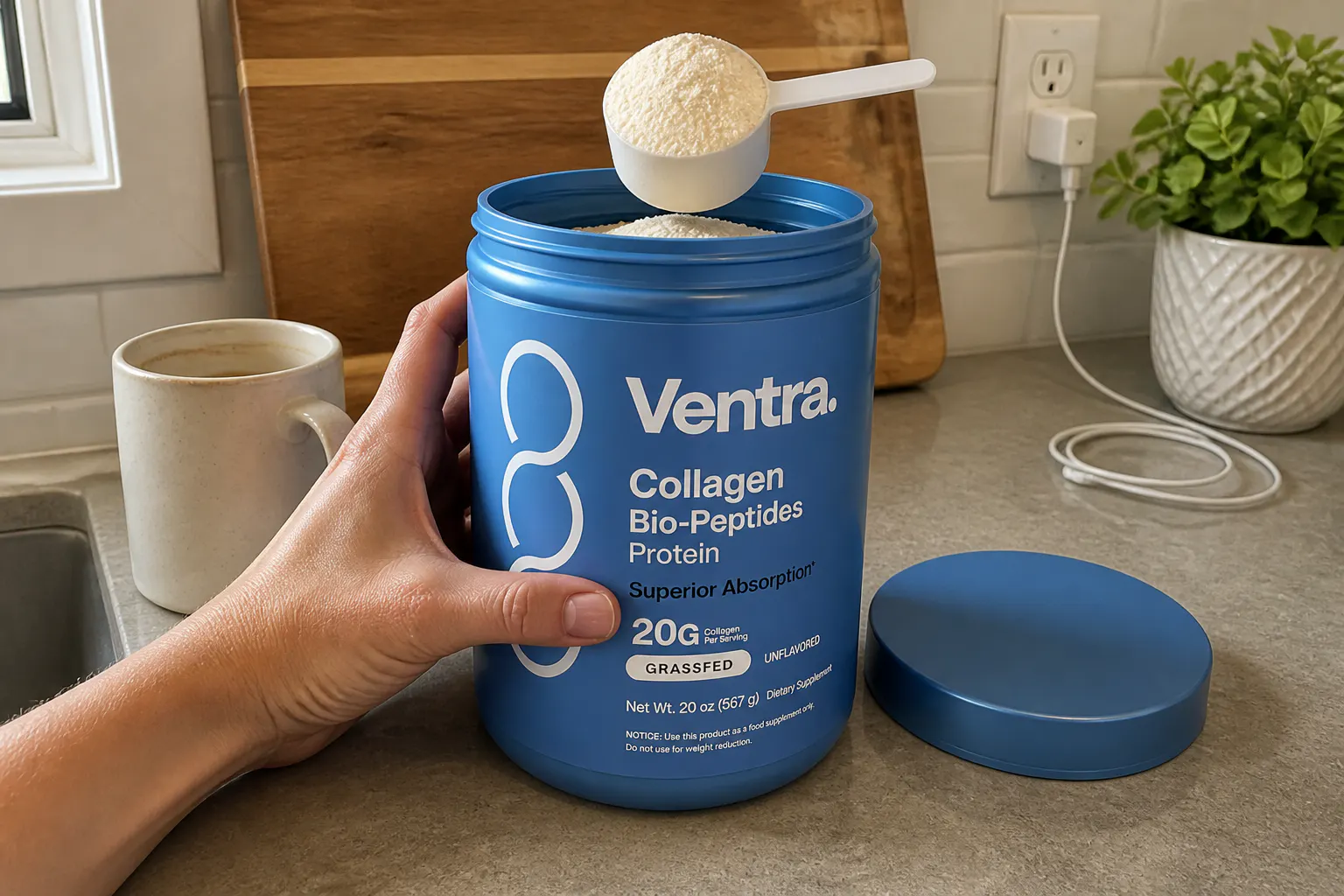 The big resealable Ventra tub opened easily with one hand