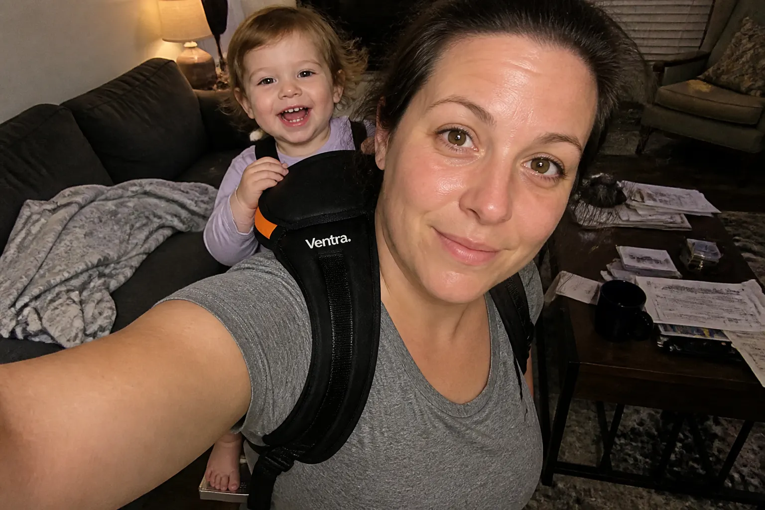 Hannah W. using the Ventra carrier