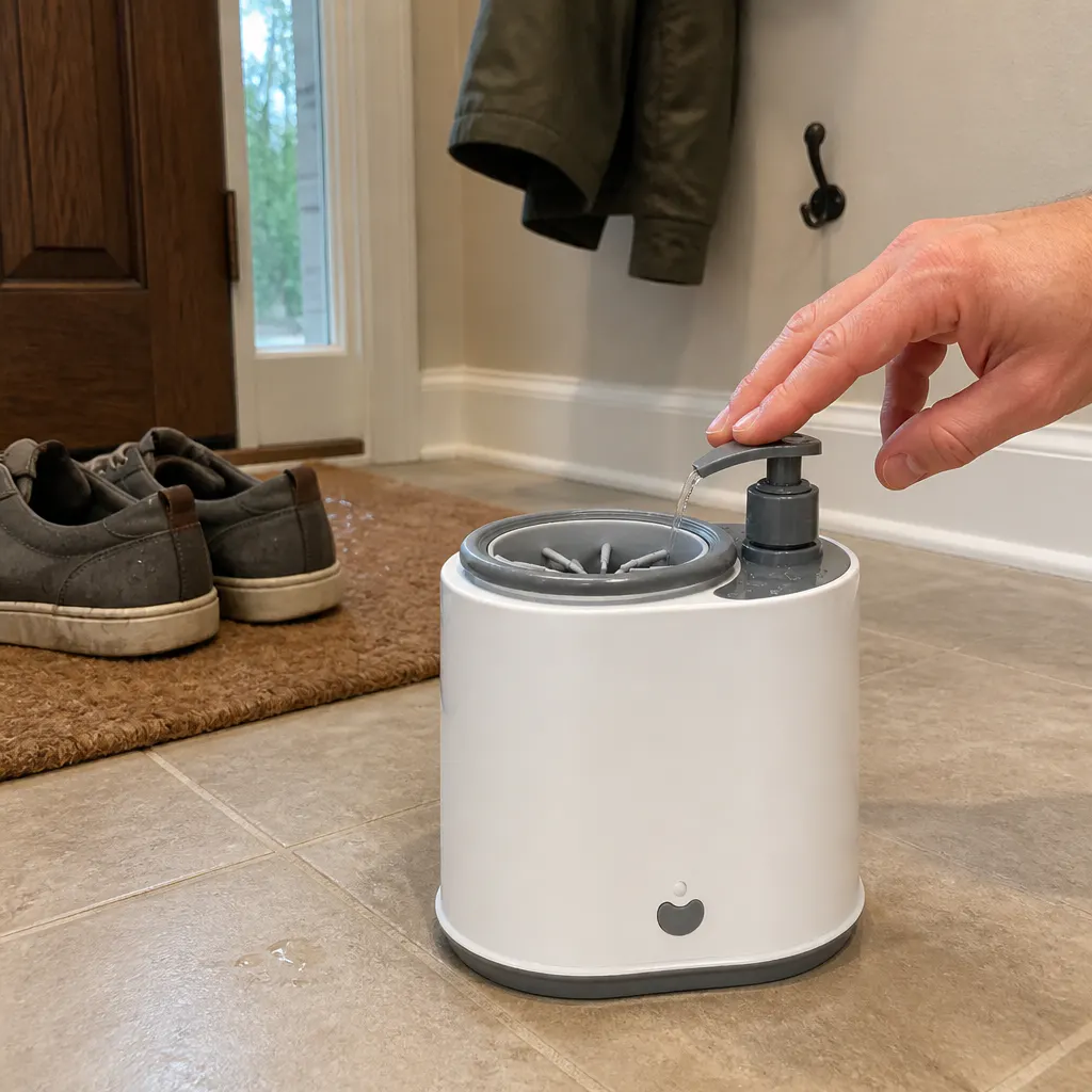 Built-in pump-dispenser