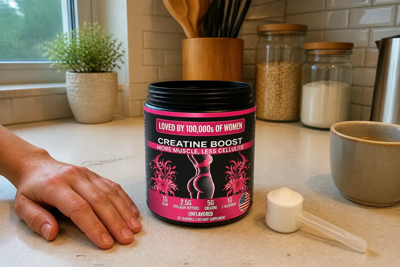 Micronized creatine powder texture