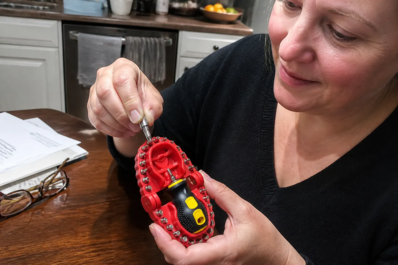 Laura B. with the teeth screwdriver case