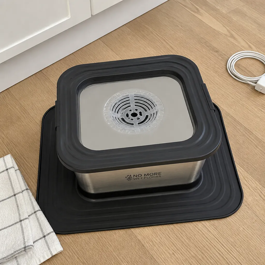 Floating plate on water surface