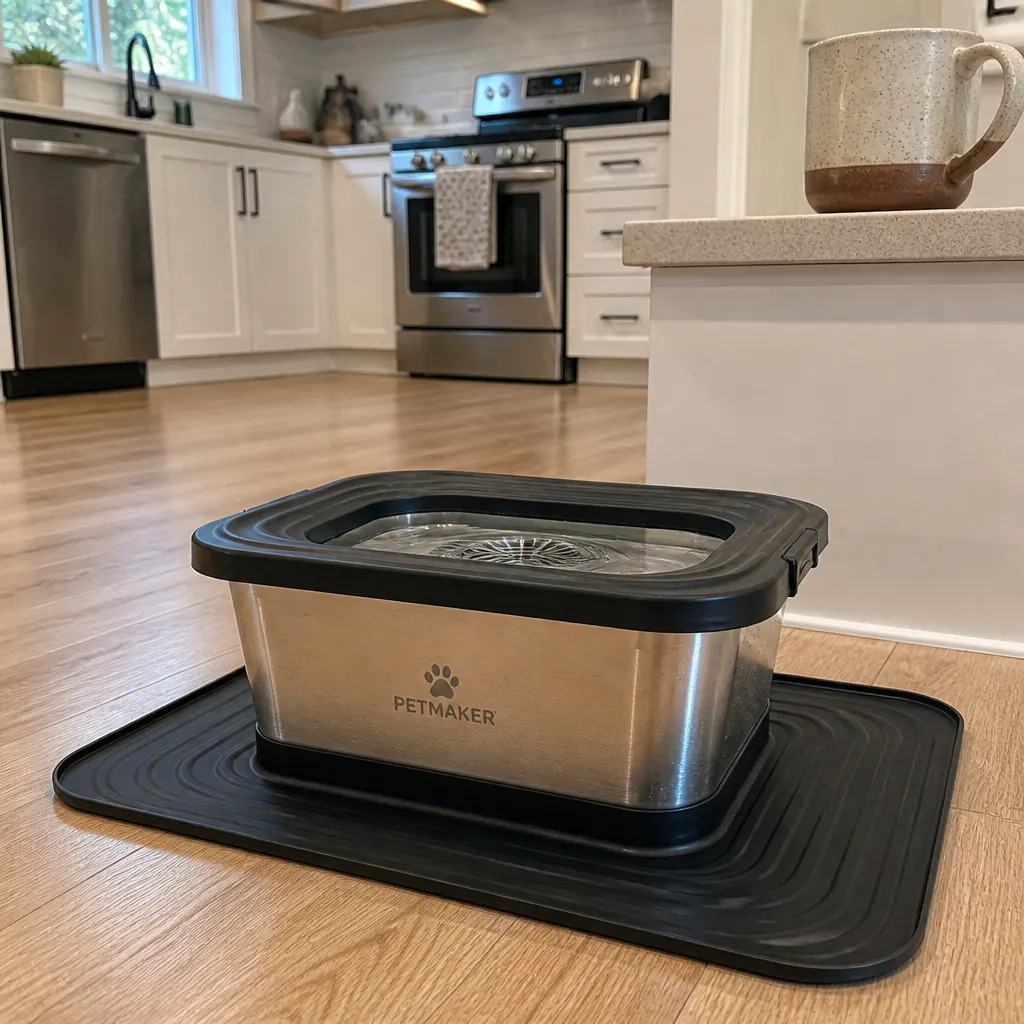 Dry floor around the bowl