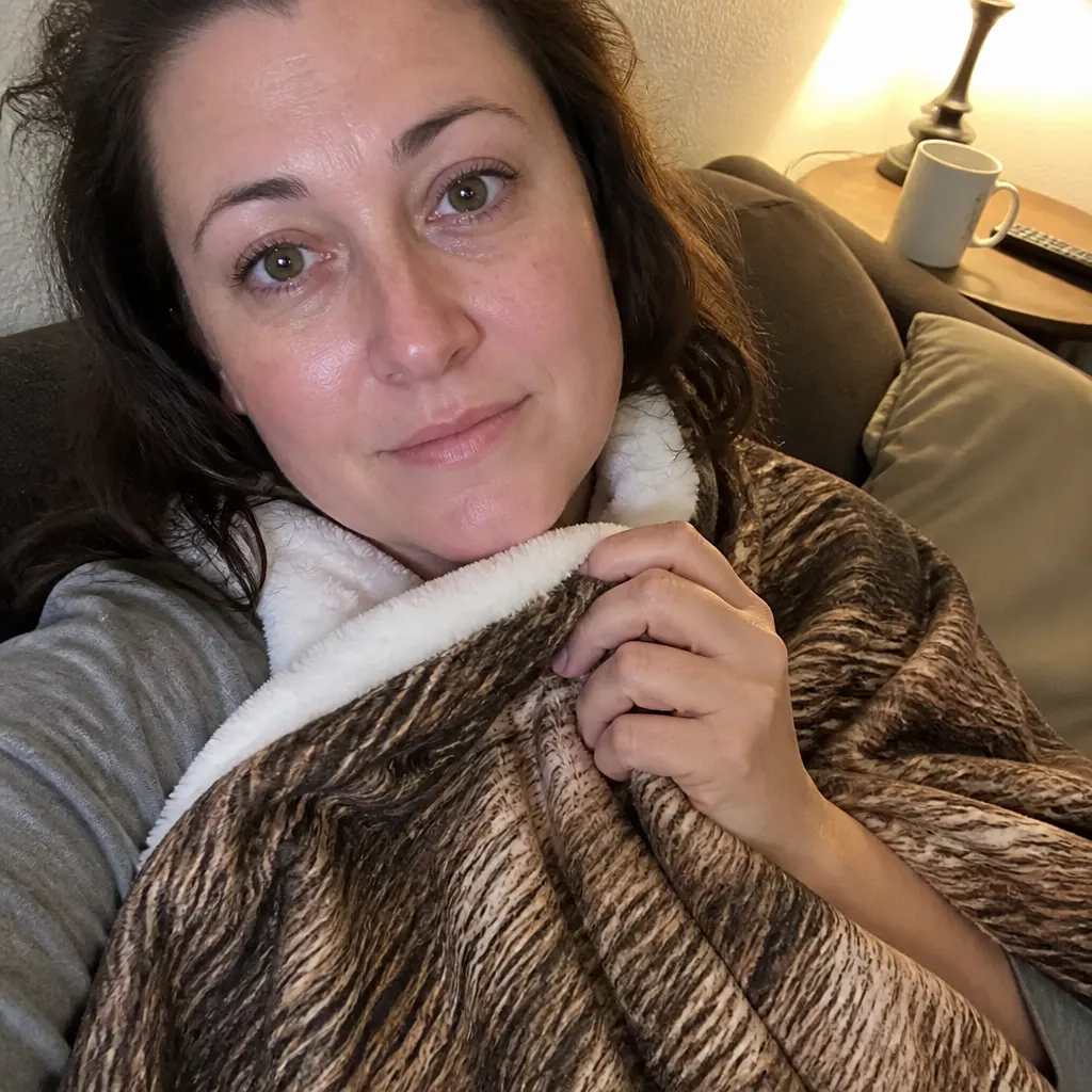 The throw in a customer's home