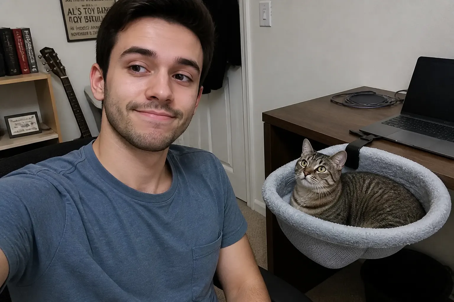 Kenji O. cat in DeskNest