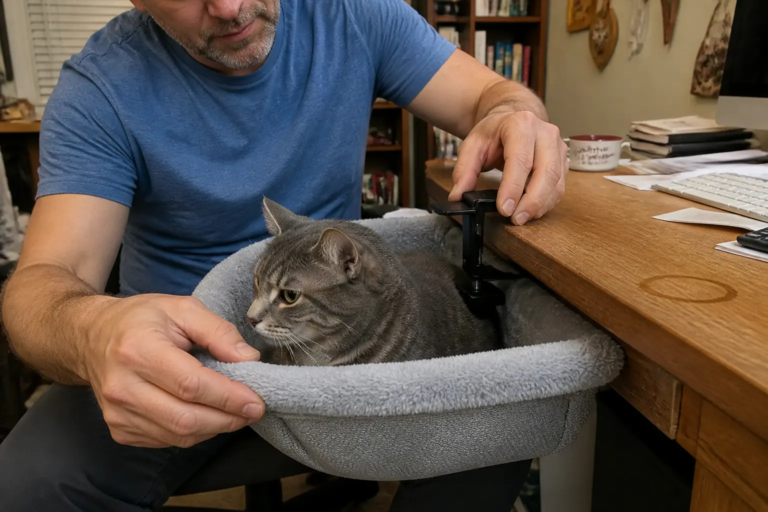 Daniel V. cat in DeskNest