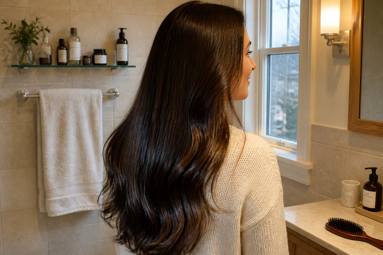 Soft glossy healthy hair