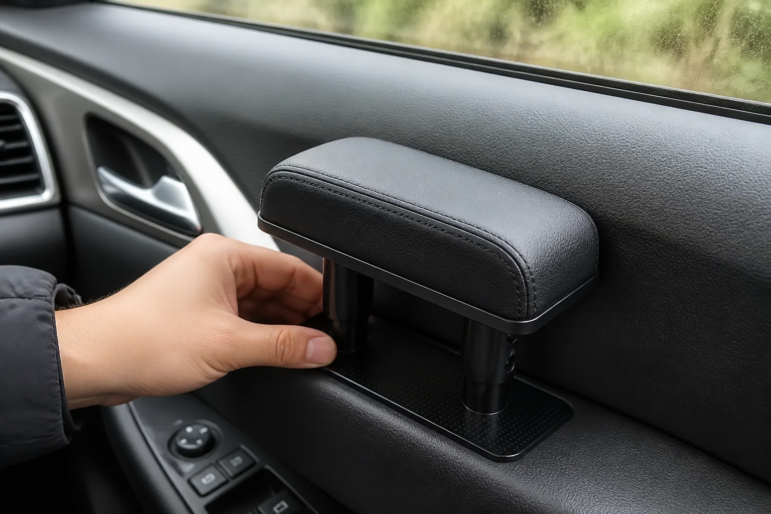 Setting the Ventra armrest where the elbow naturally rests