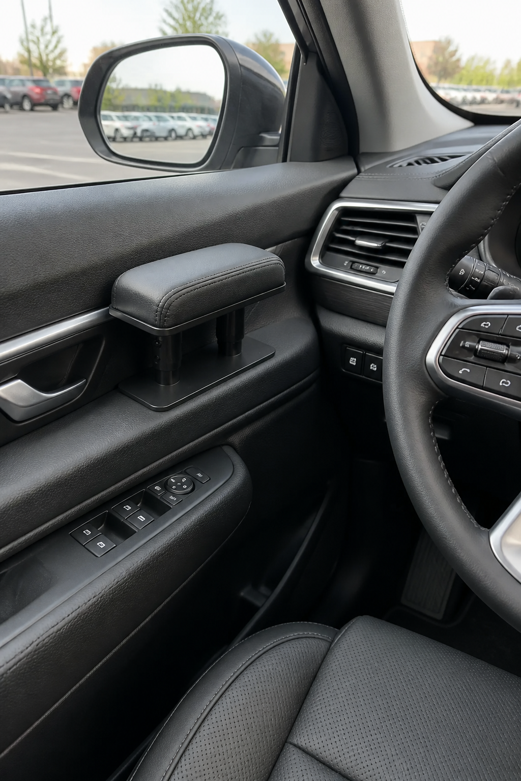Ventra armrest fitted in different vehicle cabins