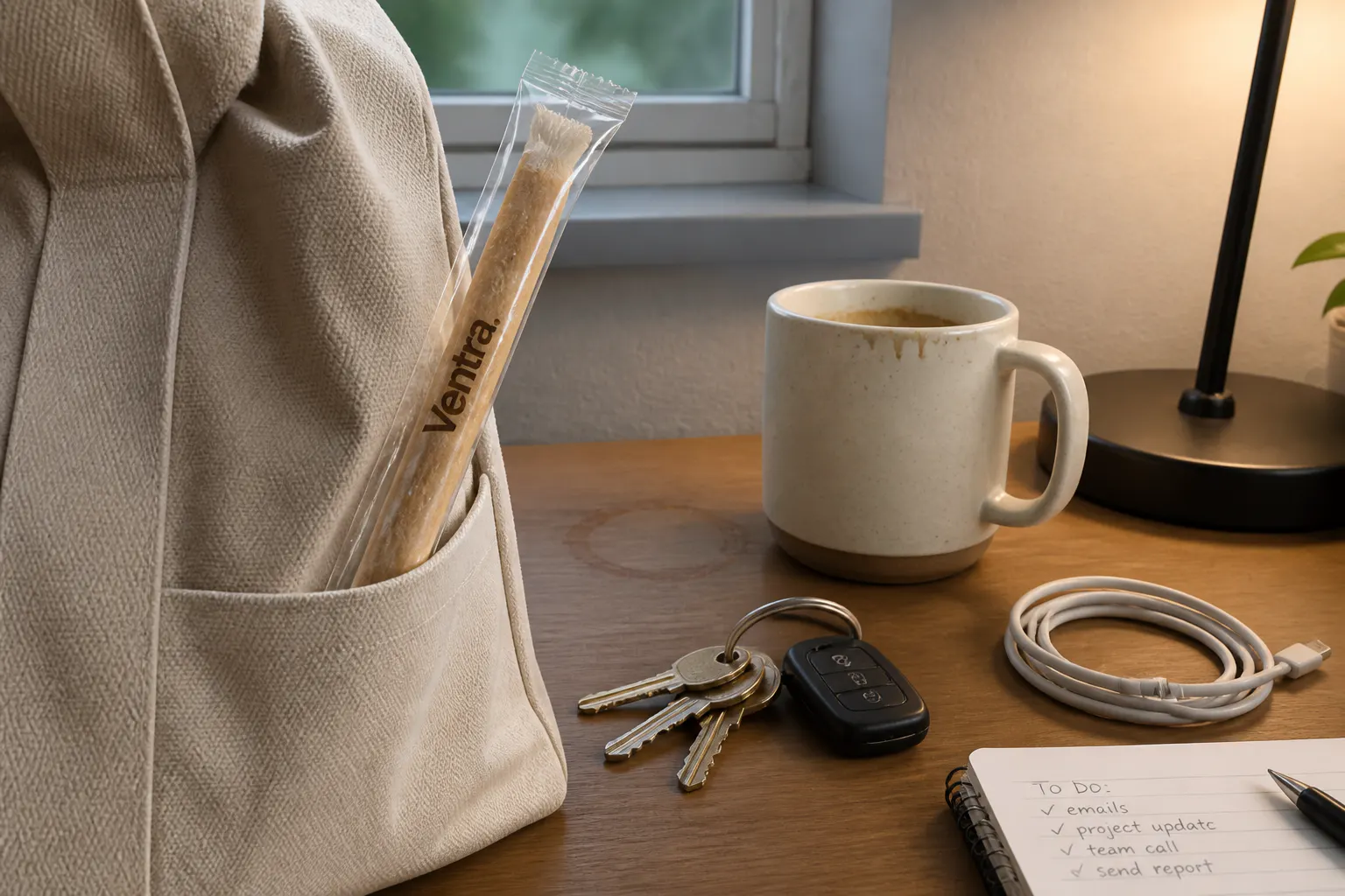 Miswak stick in a bag on the go