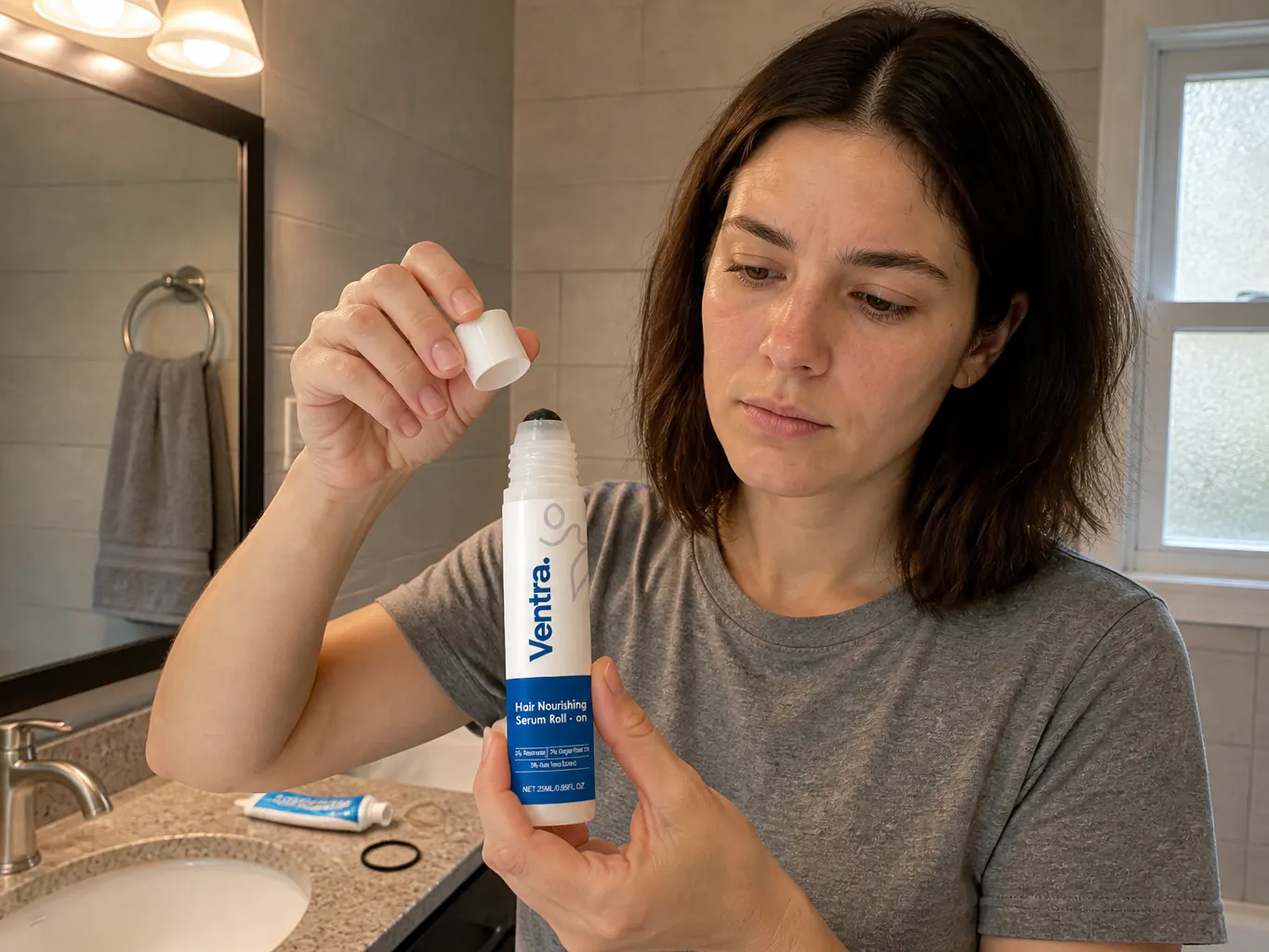 Uncap and part your hair